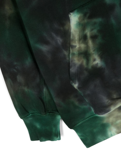 Shop Molo Maxx Marbled-pattern Hoodie In Green