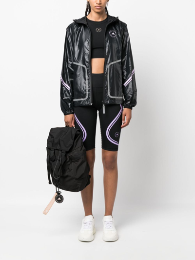 Shop Adidas By Stella Mccartney Truepace Hooded Lightweight Jacket In Black