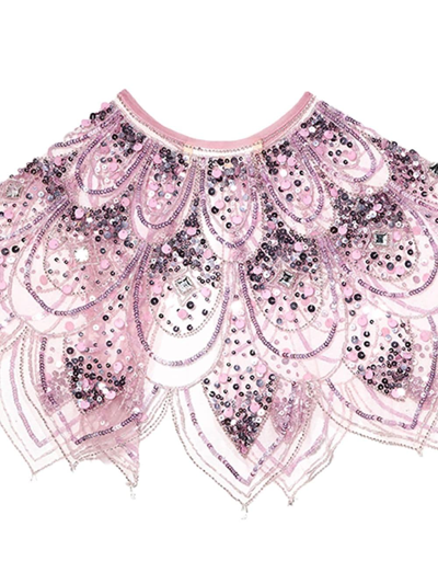 Tutu Du Monde Aura Glow Sequined Cape In Pink