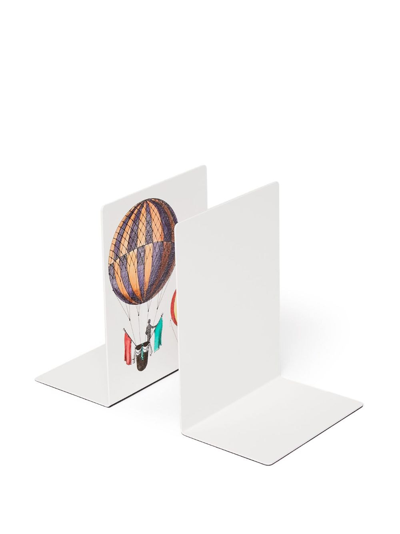 Fornasetti Bookends Palloni In White