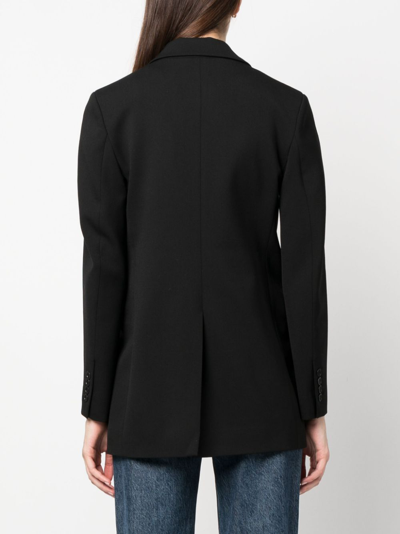 Shop P.a.r.o.s.h Single-breasted Virgin Wool-blend Blazer In Black