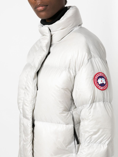 Shop Canada Goose Cypress Cropped Puffer Jacket In Grey