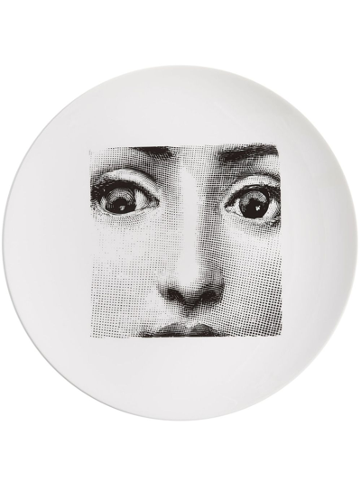 Fornasetti Wall Plate Tema E Variazioni N.49 In White