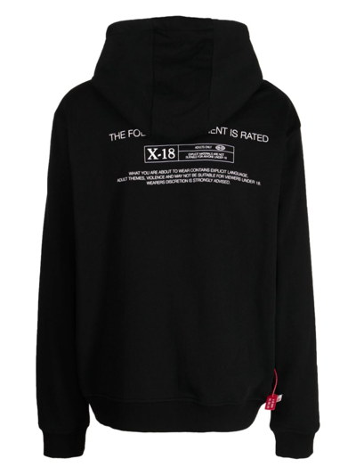 Mostly Heard Rarely Seen 8-bit Graphic-print Cotton Hoodie In Black