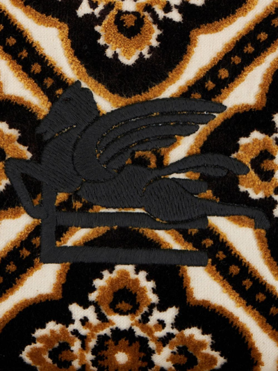 Shop Etro Pegaso-motif Jacquard Pouch In Black