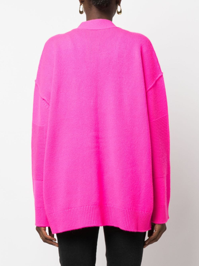 Shop Dsquared2 V-neck Wool-blend Cardigan In Pink