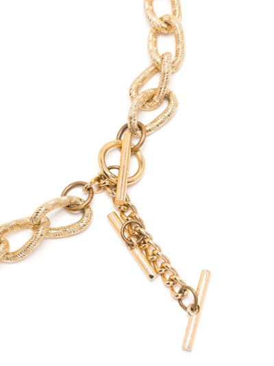 Shop Dolce & Gabbana Cable-link Faux-pearl Necklace In Gold