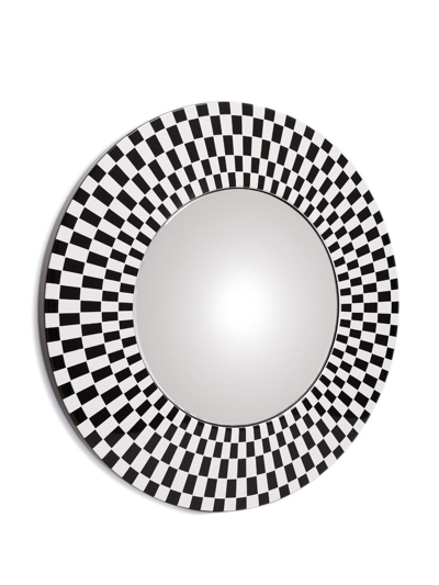 Shop Fornasetti Egocentrismo Wood Convex Mirror In Bia