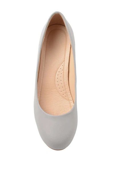 Journee Collection Saar Womens Faux Leather Slip On Pumps In Grey