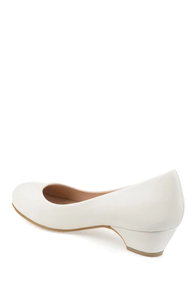 Journee Collection Saar Kitten Heel Pump In White