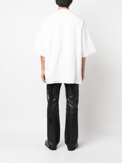Shop Rick Owens Drkshdw Short-sleeve Organic Cotton T-shirt In White