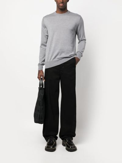 Altea Crew-neck Virgin-wool Jumper In Grey
