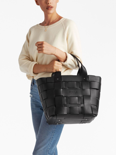 Shop Shinola The Large Bixby Leather Tote Bag In Black
