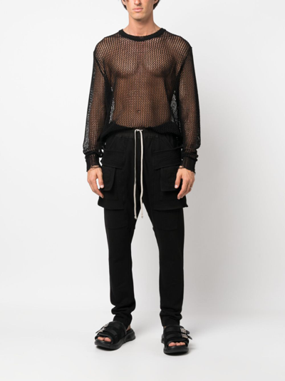 Shop Rick Owens Drkshdw Drawstring Track Pants In Black