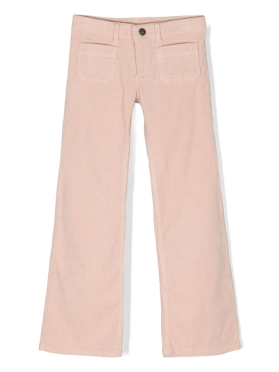 Shop Bonpoint Straight-leg Corduroy Trousers In Pink