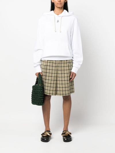 Jw Anderson J.w. Anderson Anchor Embroidery Hoodie In White