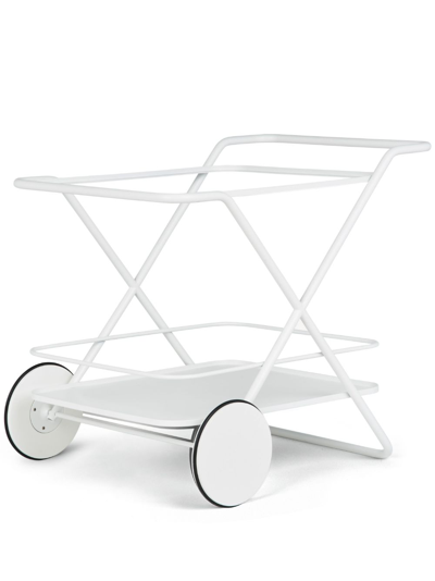 Shop Fornasetti Rectangular Food Trolley In White