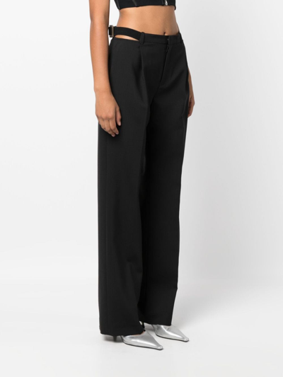 Shop Dion Lee Safety Slider Tailored Trousers In Black