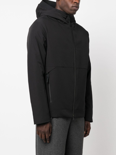 Shop Peuterey Logo-patch Hooded Jacket In Black