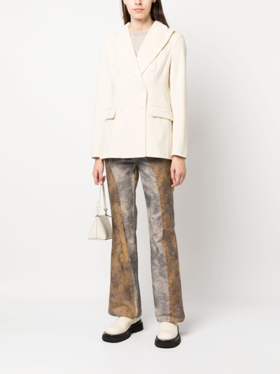 P.a.r.o.s.h Single-breasted Button-front Blazer In Neutrals