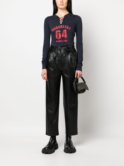 Dsquared2 Sweatshirt Mit Logo-print In Blue