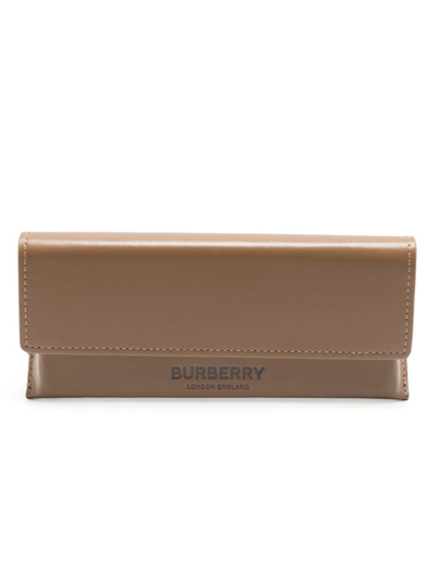 Burberry Eyewear Logo-plaque Cat-eye Glasses In Weiss