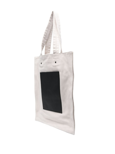 Shop Y-3 Lux Logo-print Tote Bag In Neutrals