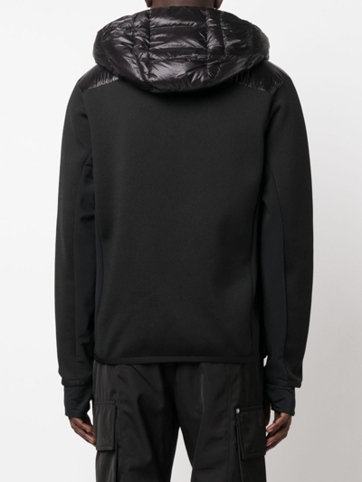 Shop Moncler Après-ski Knit-sleeves Puffer Jacket In Black