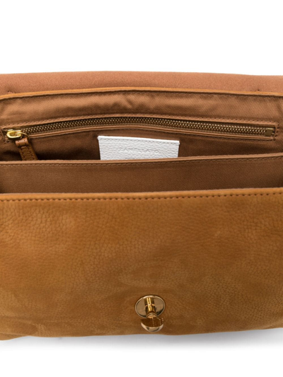 Shop Zanellato Postina Suede Tote Bag In Braun