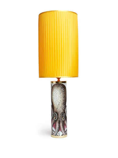 Fornasetti Cylindrical Pleated Lampshade In Gelb