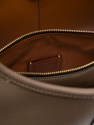 Coach Lana Pebbled-leather Tote Bag In Brown