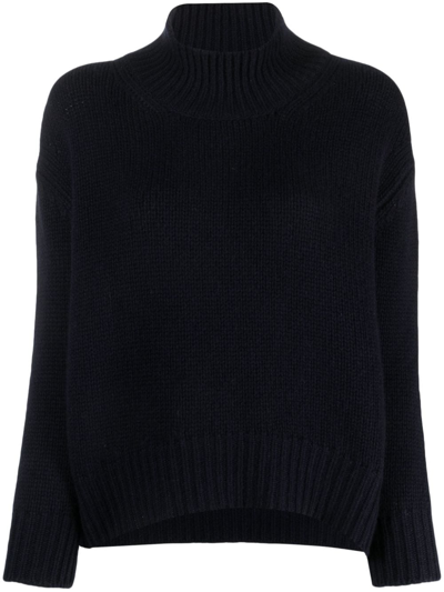 Shop Liska Ribbed-knit Cashmere Jumper In Blue