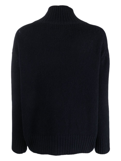 Shop Liska Ribbed-knit Cashmere Jumper In Blue