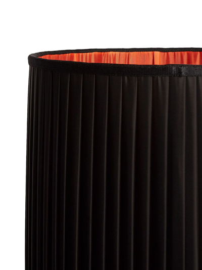 Shop Fornasetti Cylindrical Pleated Lampshade In Schwarz
