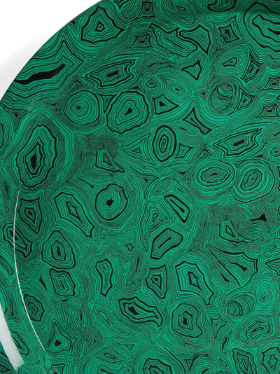 Shop Fornasetti Malachite Graphic-print Tray In Green