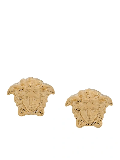 Shop Versace Earrings Metal In  Gold