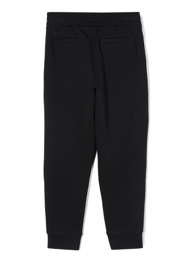 Shop Emporio Armani Pleated Jersey Track Pants In Blue