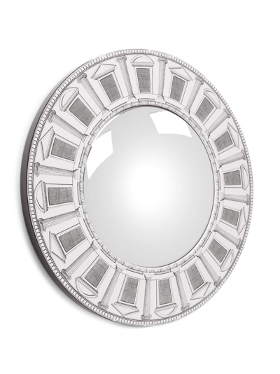 Shop Fornasetti Architettura Convex Mirror In Black