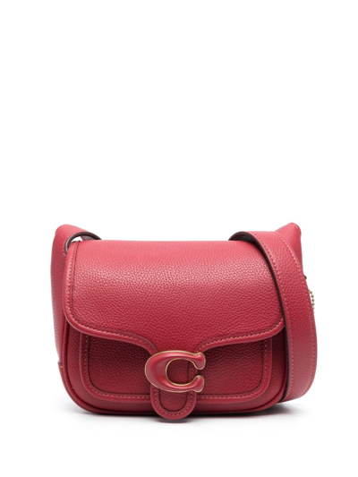 Shop Coach Tabby Leather Crossbody Bag In Red