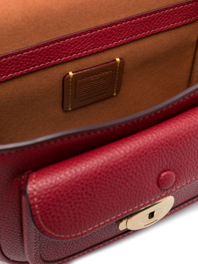 Coach Tabby Leather Crossbody Bag In Red