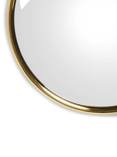 Fornasetti Convex Mirror With Velvet Ribbon In Gold