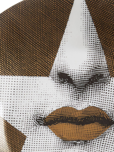Fornasetti Tema E Variazioni N.399 Hand-decorated Centrepiece In Brown