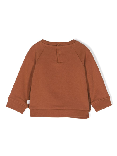 Shop Stella Mccartney Bear-print Fleece Sweatshirt In Brown