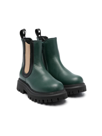Shop Marni Elasticated-ankle Chunky-sole Boots In Green