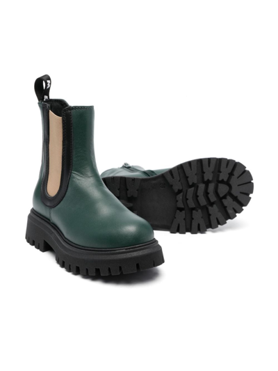 Shop Marni Elasticated-ankle Chunky-sole Boots In Green