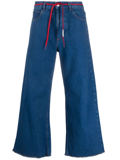 Shop Marni Mid-rise Wide-leg Jeans In Blue