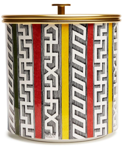 Shop Fornasetti Bordi Antichi Ice Bucket In Yellow