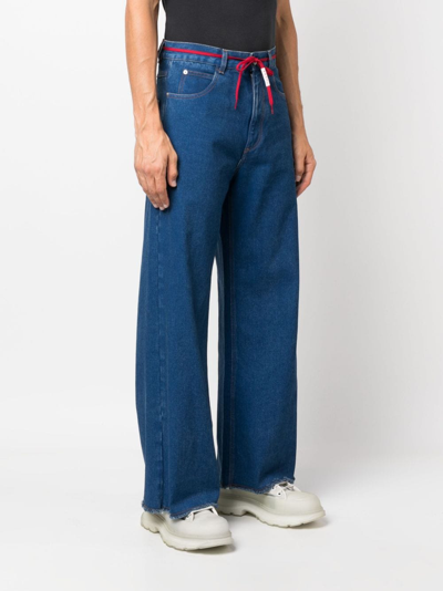 Shop Marni Mid-rise Wide-leg Jeans In Blue