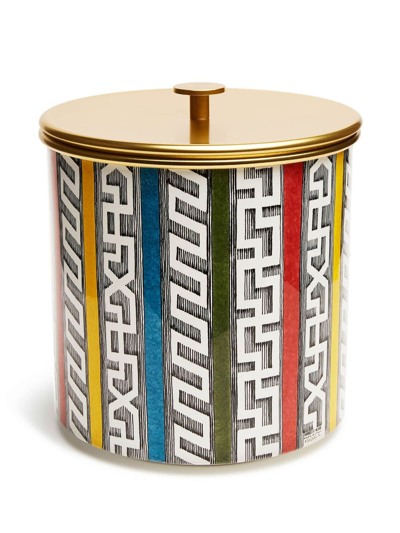 Shop Fornasetti Bordi Antichi Ice Bucket In Yellow