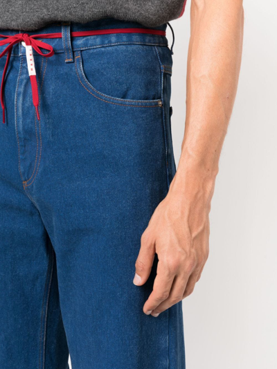 Marni Flared Trousers In Blue